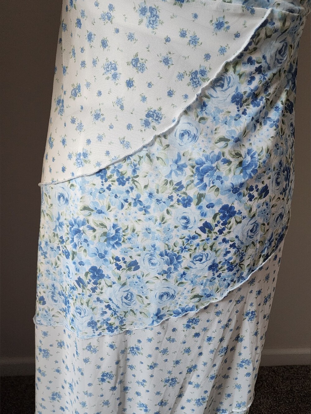 0X Arula Blue Floral Patchwork Maxi Dress - Picture 7 of 15